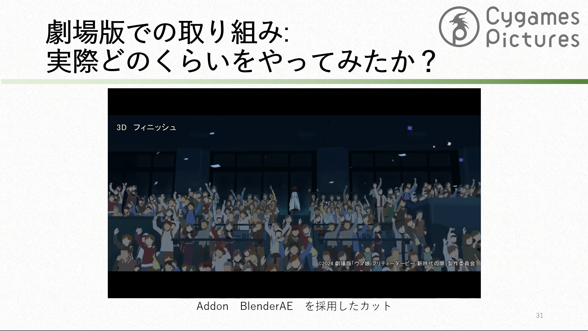 劇場版 ウマ娘 プリティーダービー 新時代の扉 Blender活用事例と課題 ～ 実際に運用してみてどうだった？編 ～ 37